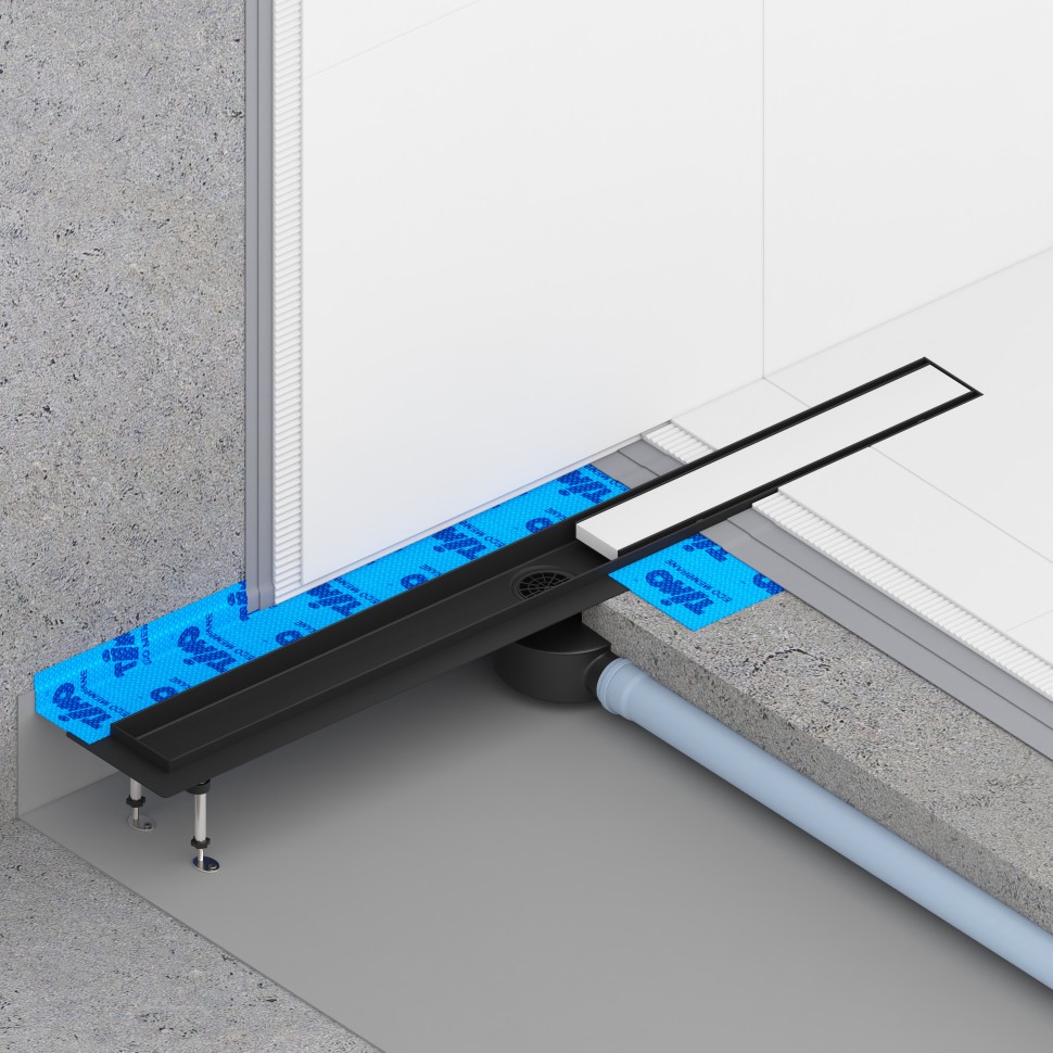 Душевой лоток (двухсторонняя решетка) TIMO Drain System DS230206/03, черный