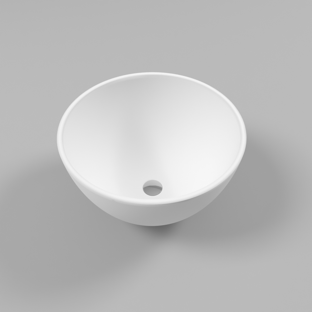 Умывальник WHITECROSS Amethyst D=50 (белый мат) иск. камень