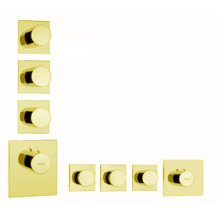 Термостат для душа на 3-6 потребителей Bossini Outlets Z031205.021 золото