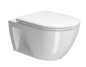 Унитаз подвесной безободковый GSI Pura 880711 белый, без сиденья