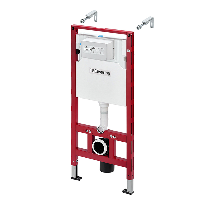 Комплект унитаза-биде с инсталляцией TECE Spring L S955797 с сиденьем микролифт с клавишей смыва белый матовый