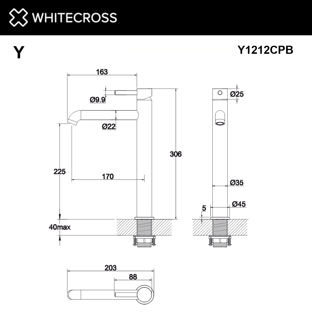 Смеситель для умывальника WHITECROSS Y Y1212CPB (брашированная медь)