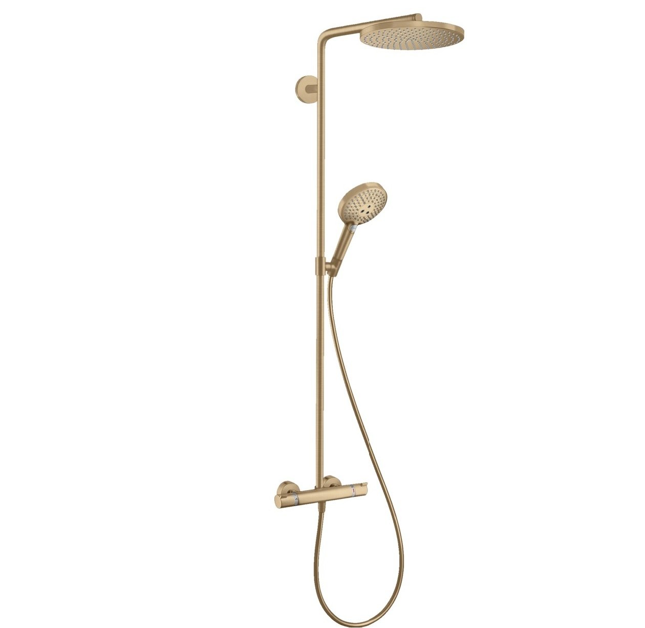 Душевая стойка Hansgrohe Raindance Select S 27633140 бронза шлифованная