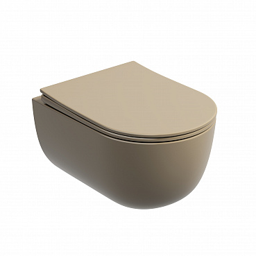 Унитаз подвесной безободковый Ceramica Nova Modena Rimless CN6063MC капучино матовый