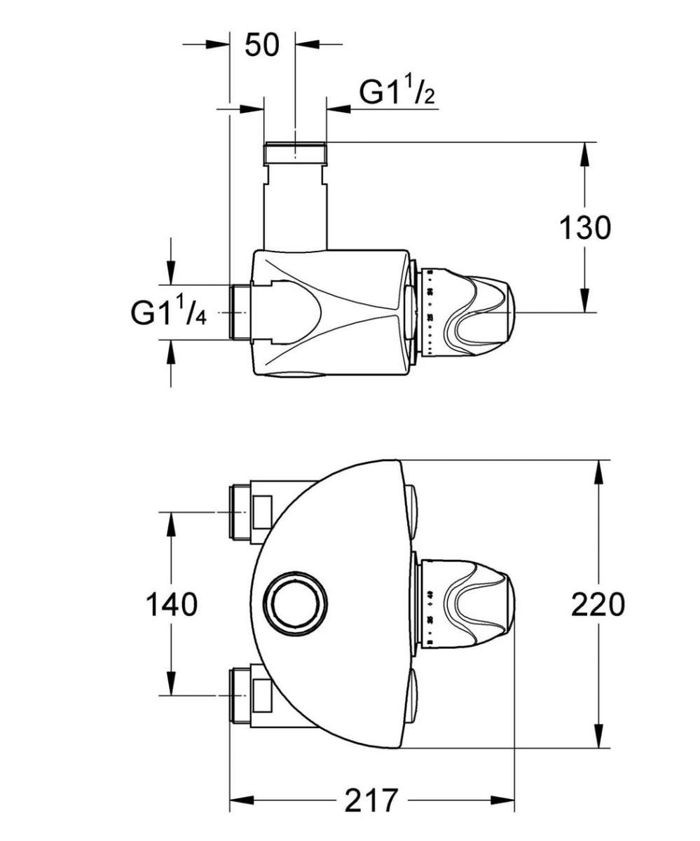 Термостат для душа Grohe Grohtherm XL 35085000 хром