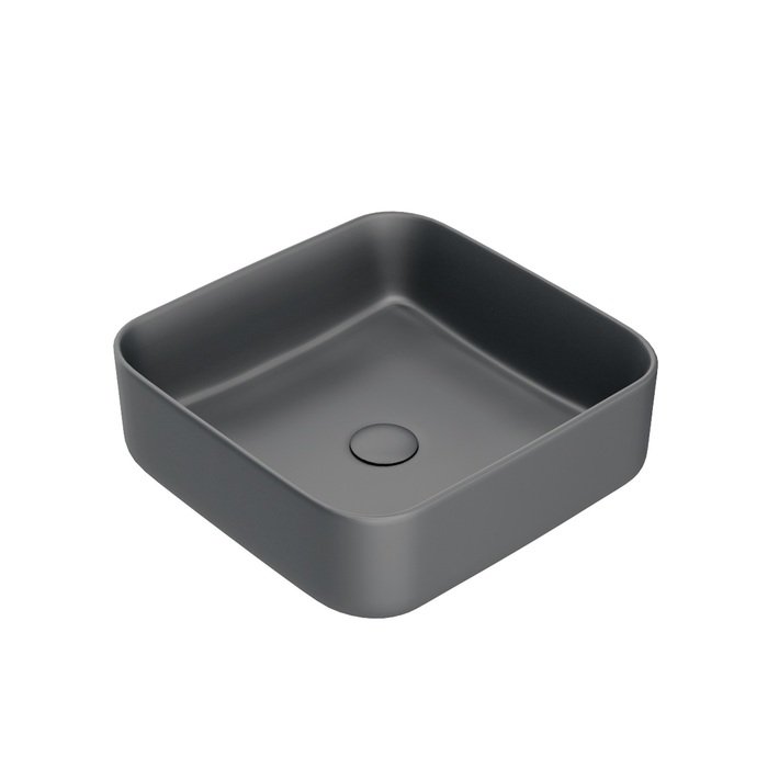 Раковина накладная 39см IDDIS Bridge BRIGM04i27 серый матовый