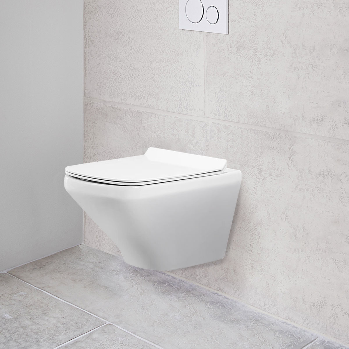 Унитаз подвесной безободковый Vincea NEO-M VT1-17 белый, с сиденьем микролифт