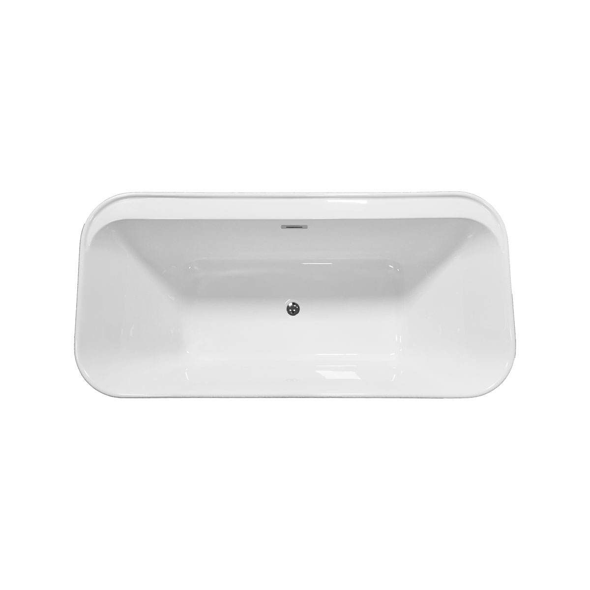 Ванна акриловая Vincea VBT-401-1700MW, 1700*800*580, цвет белый мат, слив-перелив в комплекте, хром