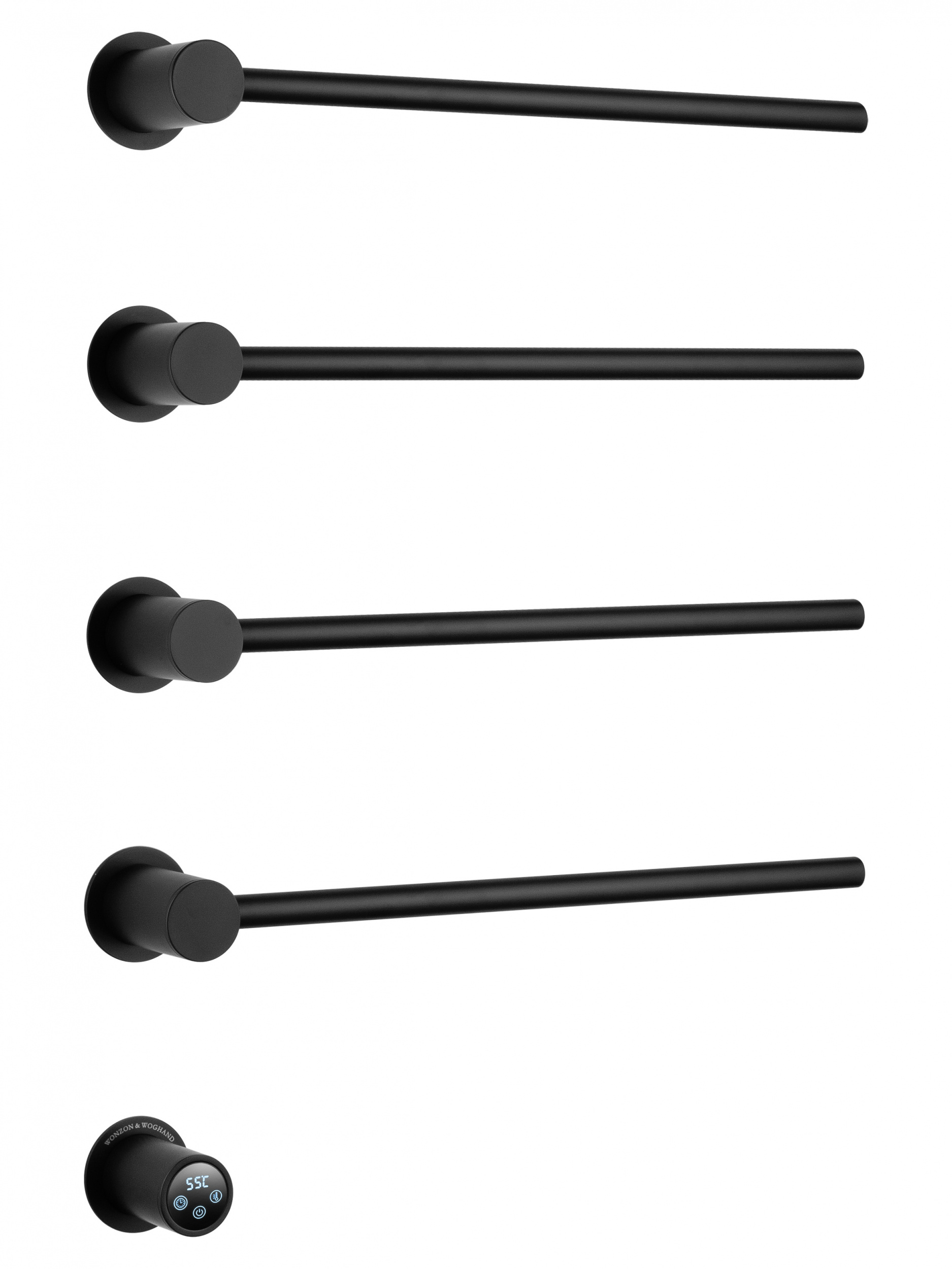 Полотенцесушитель электрический встраиваемый WONZON & WOGHAND HAMBURG, Черный матовый (WW-AL314-MB)