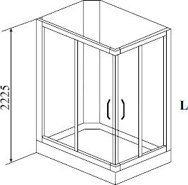 Душевая кабина Timo Ilma ILMA-102 L 120x80x225 профиль черный матовый, стекло прозрачное