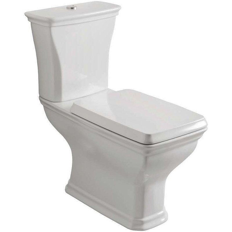 Унитаз напольный-компакт ArtCeram Civitas CIV004 01;00 белый, без сиденья