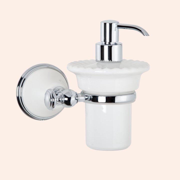 Дозатор для жидкого мыла TW Harmony TWHA108bi Хром/белый