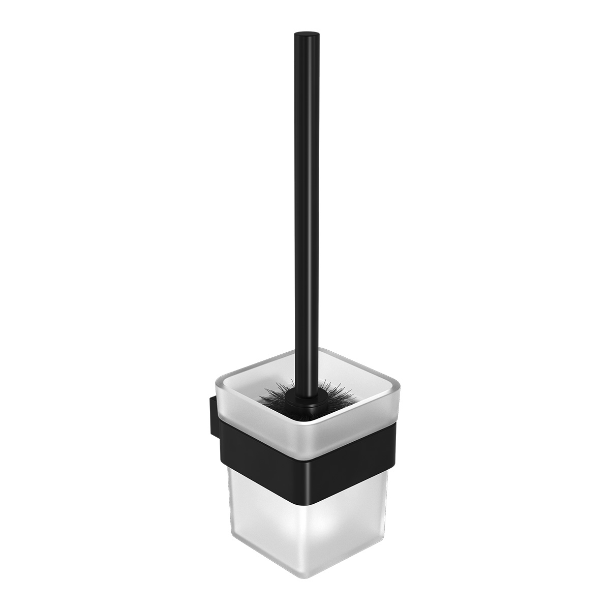 Ёршик для унитаза Lemark SMOOTH LINE 9762020 с держателем, чёрный матовый