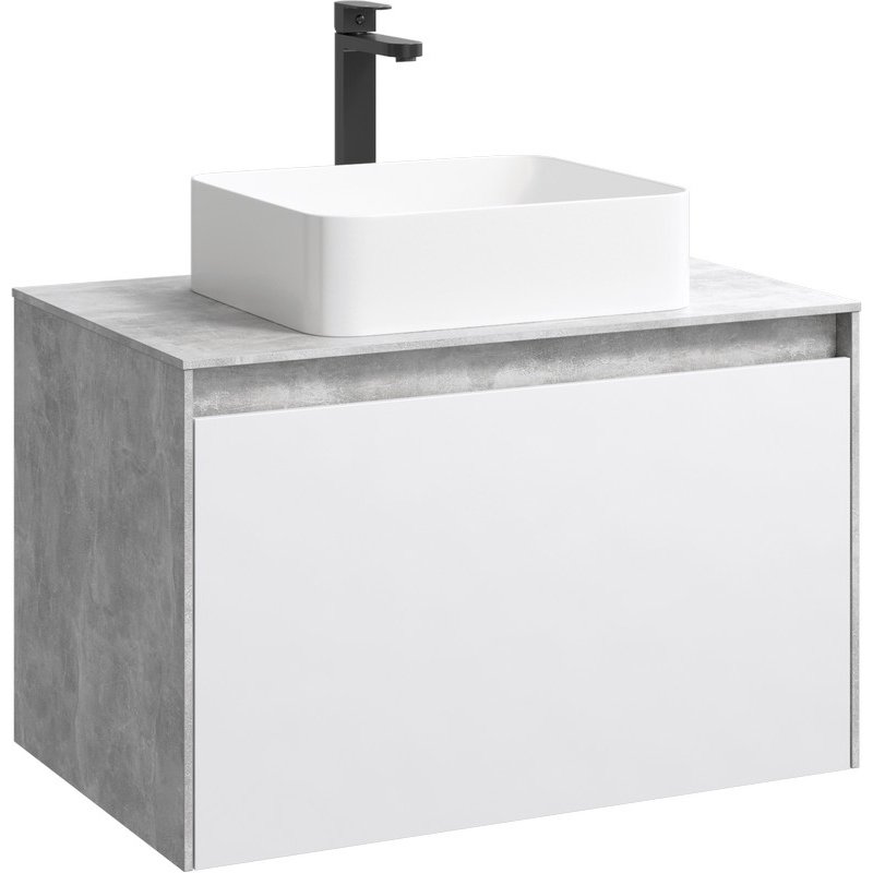 Корпус тумбы под раковину Aqwella 5 Stars Mobi 80 MOB0108BS подвесной Бетон светлый