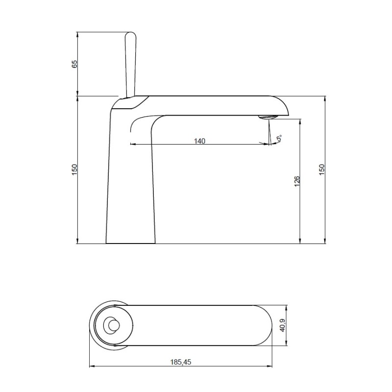 Смеситель для раковины Haiba HB10812-3, пепельный