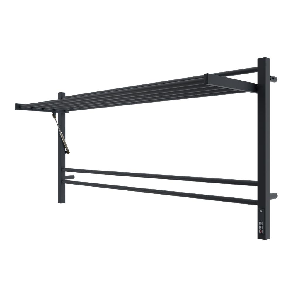 Полотенцесушитель электрический с полкой Terminus Горизонт П8 120х60 КС, черный муар