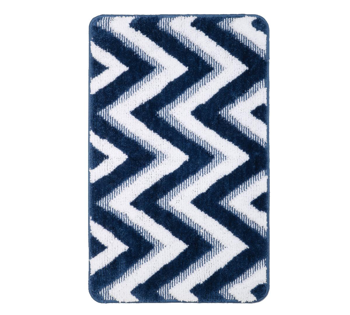 Коврик для ванной Fixsen River 1-ый, FX-5004M, темно-синий, 50х80 см.