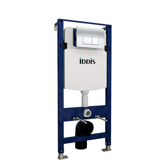 Готовое решение для подвесных унитазов Iddis Optima Home OPH00GCi32K клавиша хром глянцевый