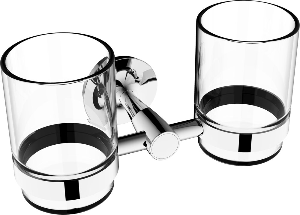 Стакан для зубных щеток Rush Balearic BA39320 двойной Хром