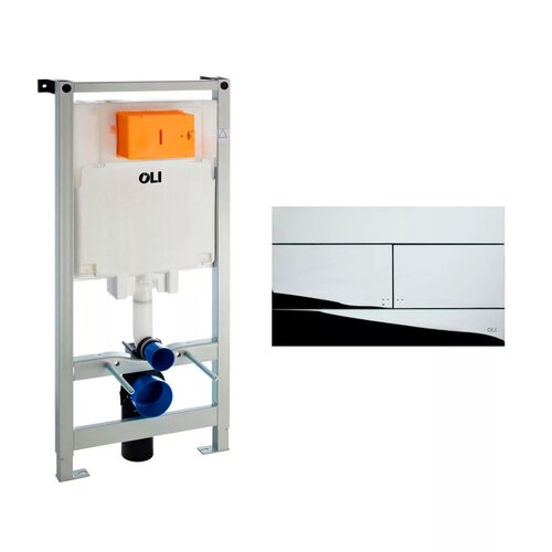 Готовое решение для подвесных унитазов OLI 120 100409mSl00 клавиша хром глянцевый