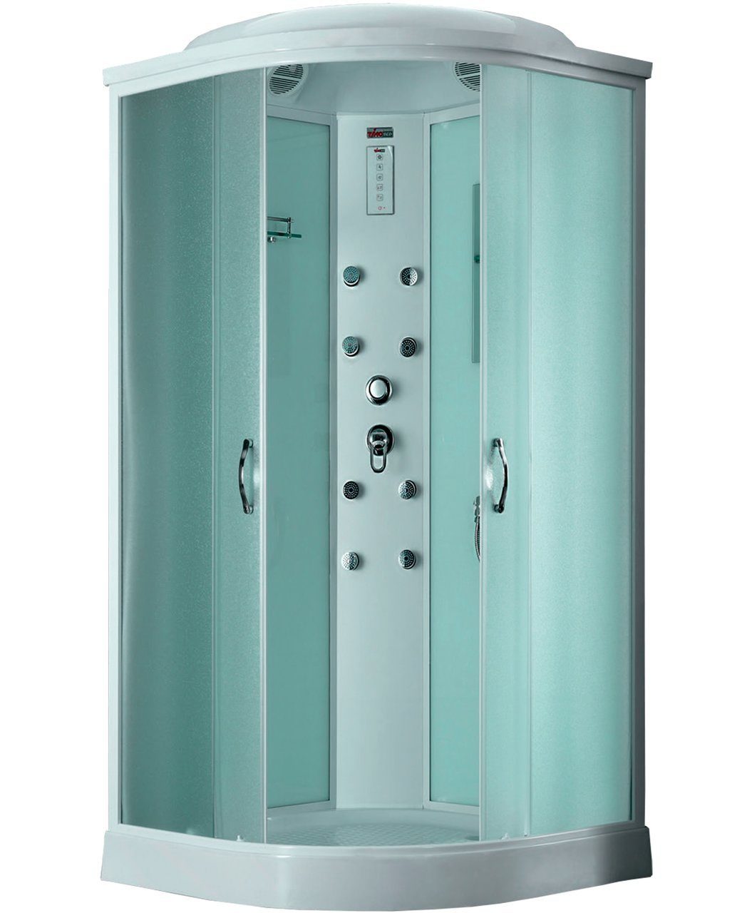 Душевая кабина Timo Eco TE-0709 90x90x215 профиль белый, стекло рифленое