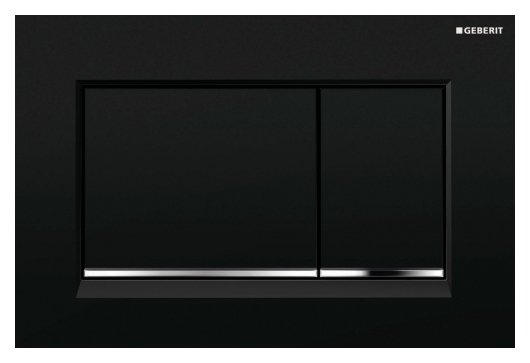 Кнопка смыва Geberit Sigma 30 115.883.KM.1 хром глянцевый/черный