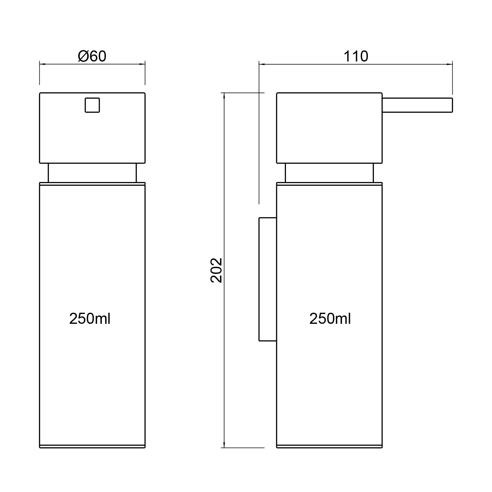 Дозатор для жидкого мыла Timo Torne 43039/03 черный матовый