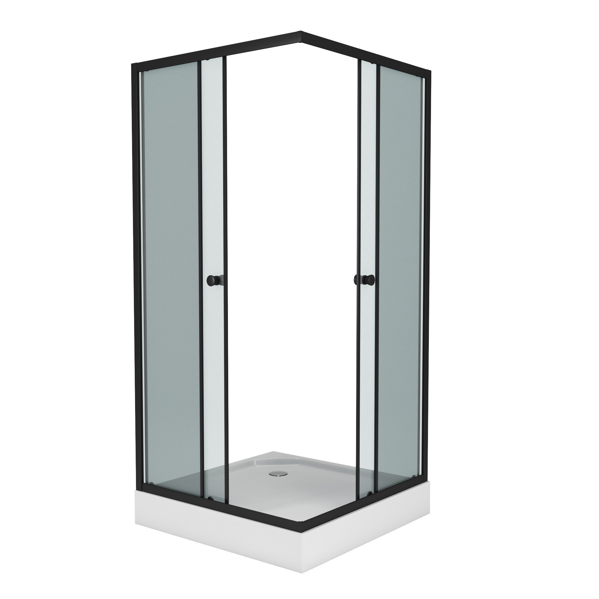 Душевой угол Niagara NG- 009-14QT 90x90x195 профиль черный, стекло тонированное