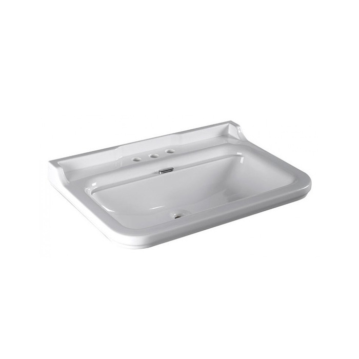 Раковина подвесная на 3 отверстия 80см Kerasan Waldorf 4141K1bi/cr*3 белый