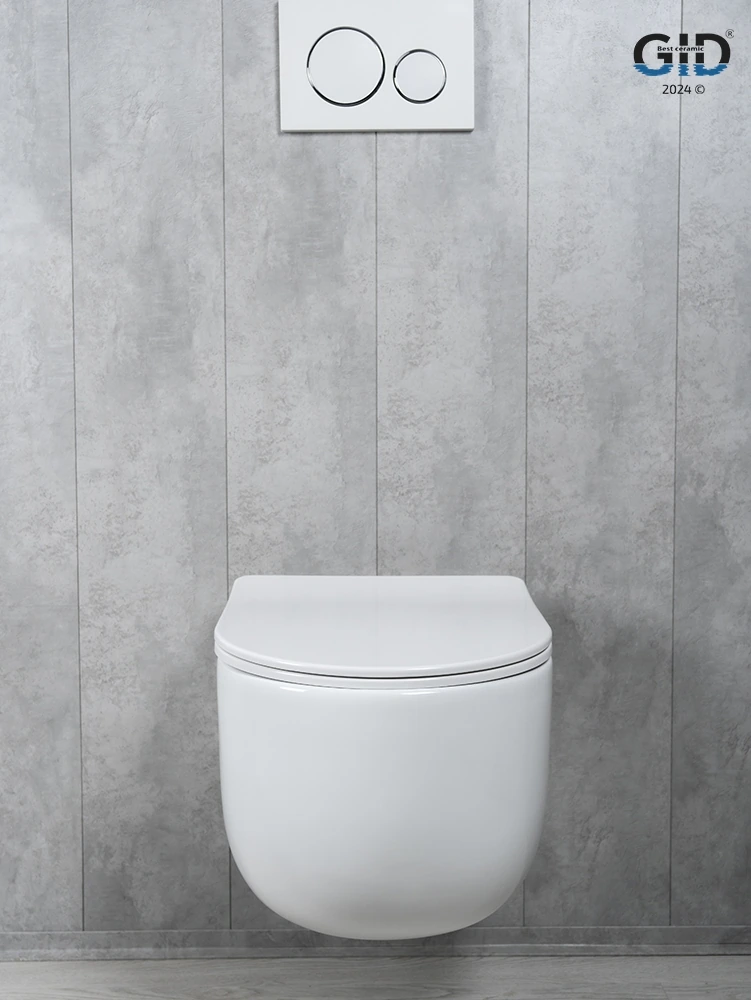 Унитаз подвесной безободковый GID Tr2133TF белый с сиденьем микролифт