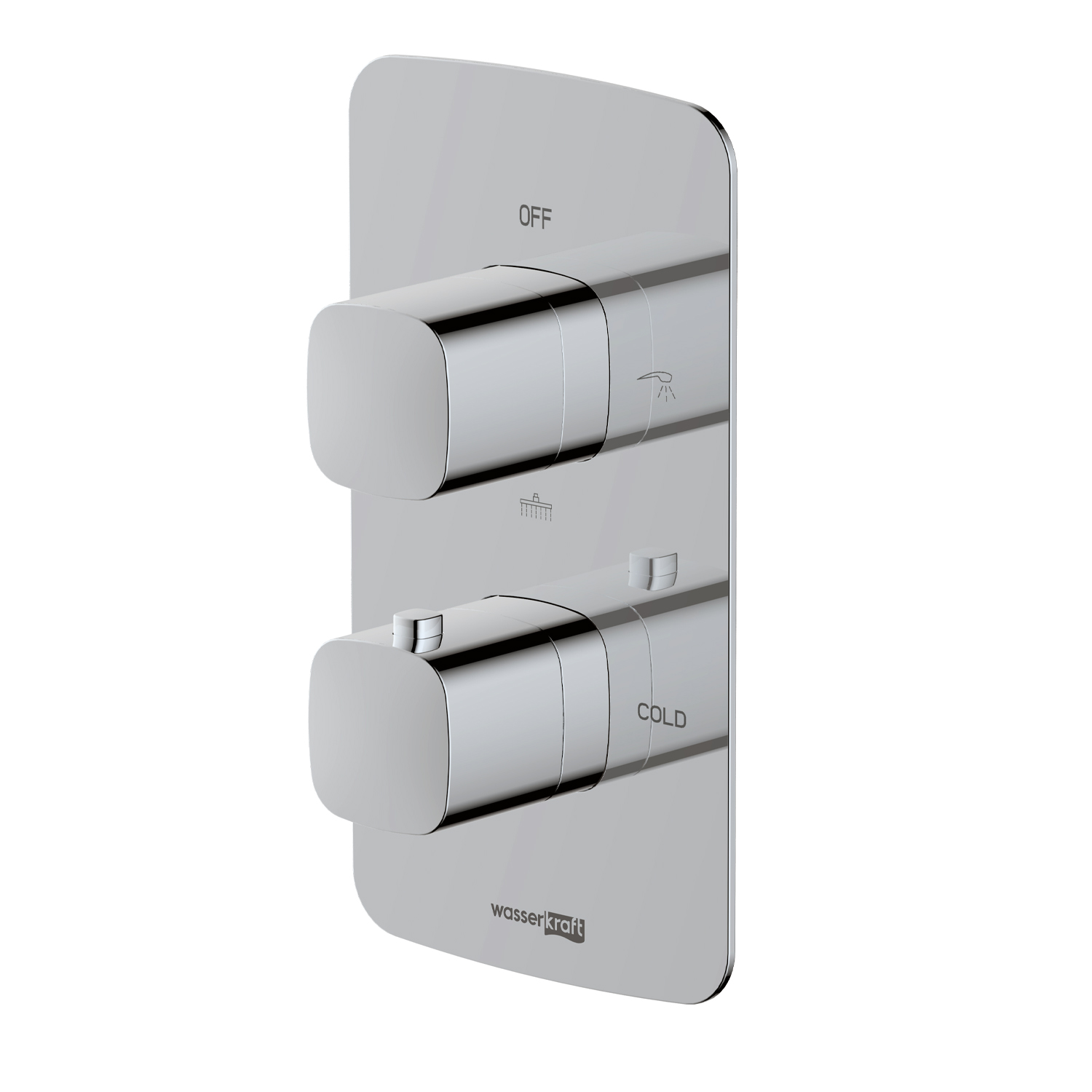 Термостат для ванны с душем на 3 потребителя WasserKraft Naab 8644 хром