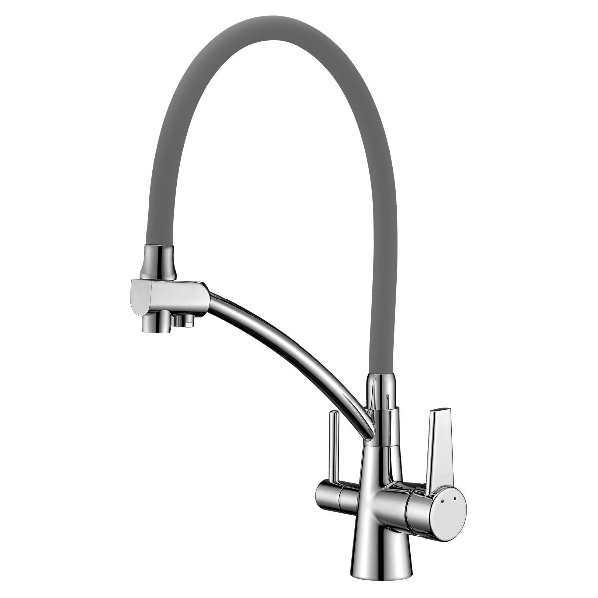 Смеситель для кухни Lemark Comfort LM3071C-Gray хром/серый