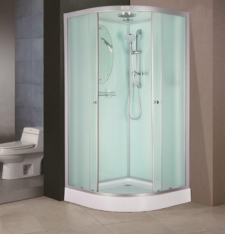 Душевая кабина Esbano ESKB110CR 110x110x210см, профиль хром матовый, стекло рифленое