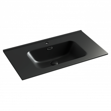 Раковина накладная 81см Ceramica Nova Element CN7005MB черный матовый