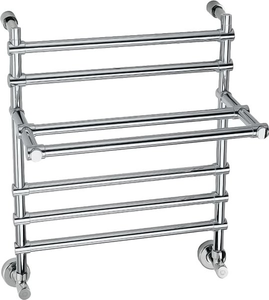 Полотенцесушитель водяной Margaroli Sole 452 4524705CRP 628х535 с полкой, хром