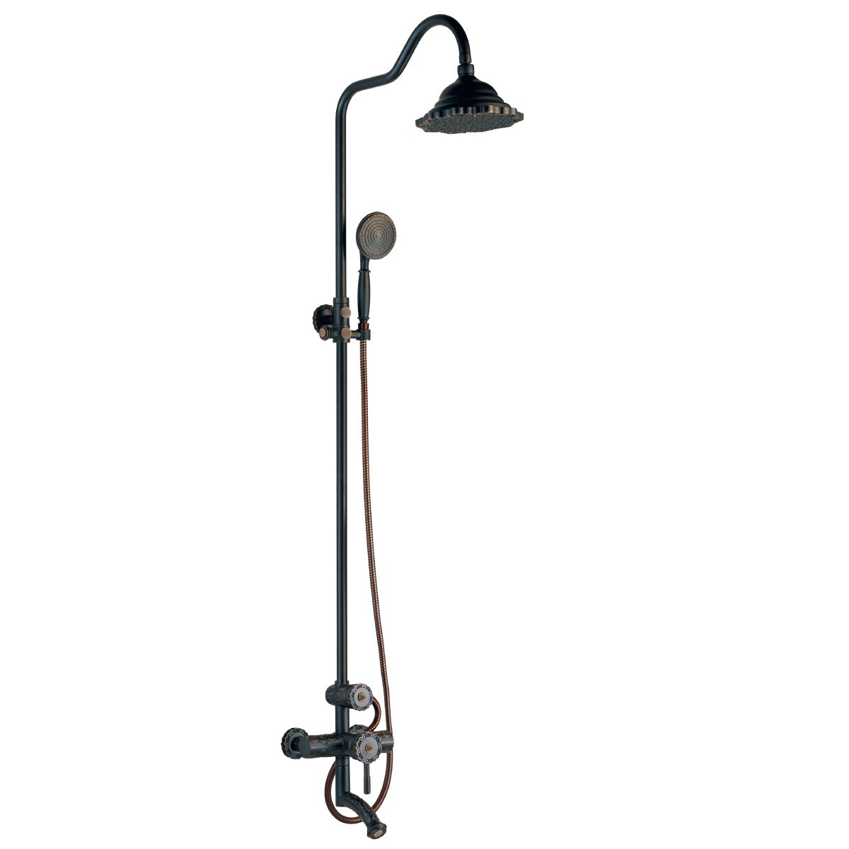 Душевая стойка Lemark Jasmine LM6662ORB бронза/черный