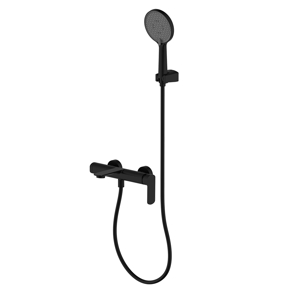 Смеситель для ванны с душевым набором AQUAme Monza AQM6312MB черный матовый