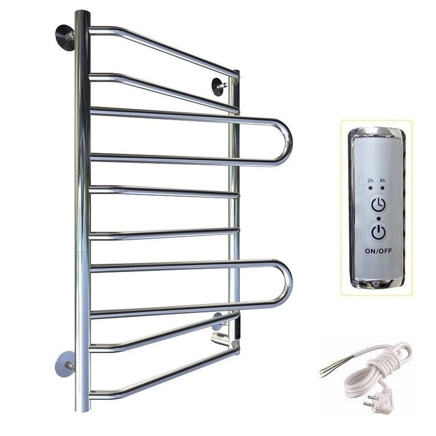 Полотенцесушитель электрический Тругор Пэк серия 18 80х50 хром, правый