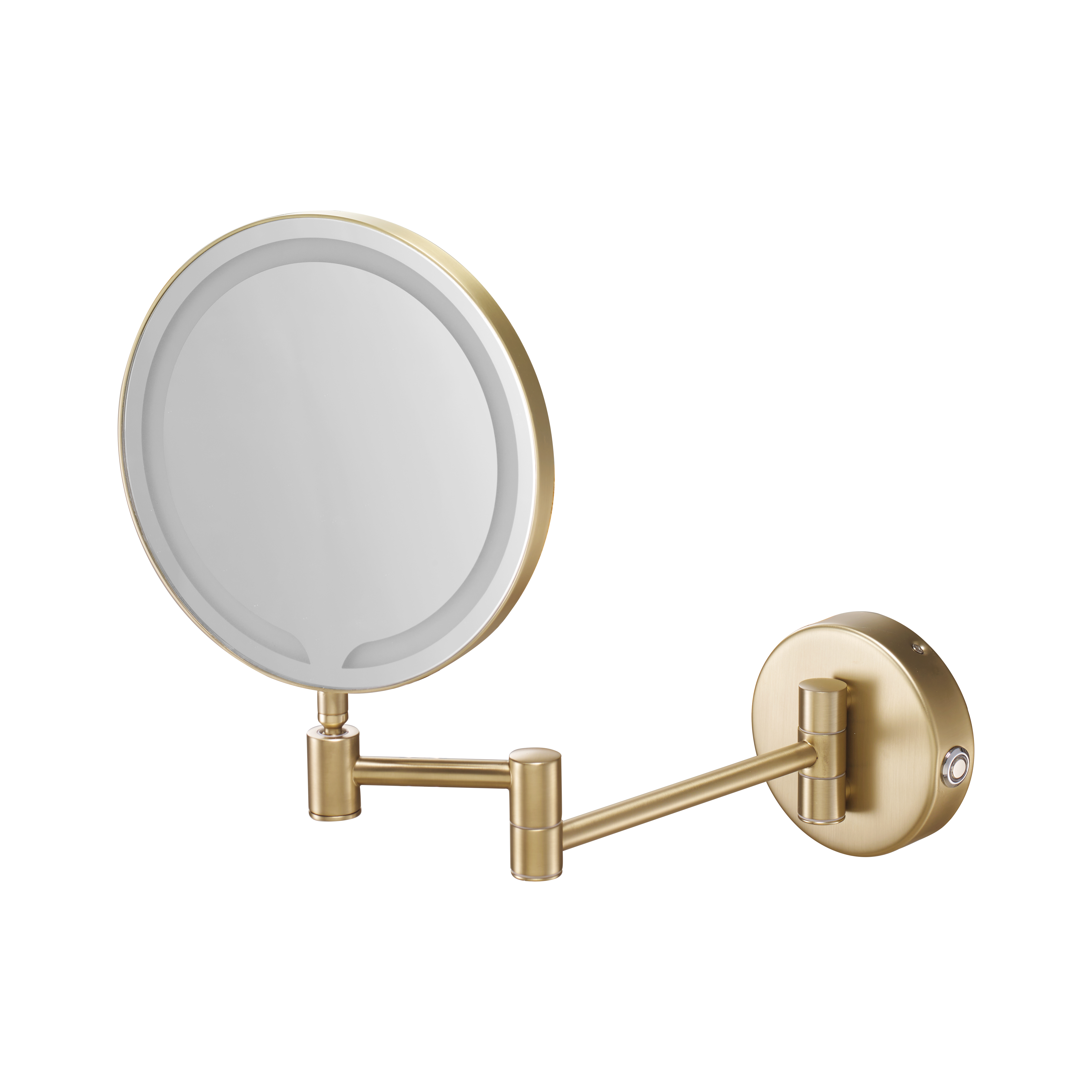 Косметическое зеркало с подсветкой и 3-ех кратным увеличением Benesque Lumiere 70011104 латунь брашированная