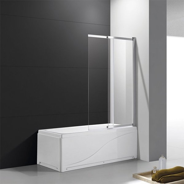 Шторка на ванну Cezares Slider VF-11 100 профиль Хром стекло прозрачное