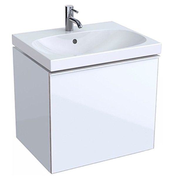 Тумба под раковину Geberit (Keramag) Acanto 60 подвесная Белое стекло