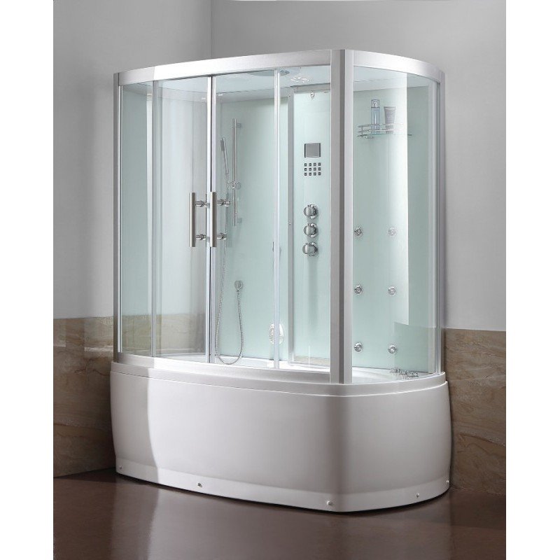 Душевой бокс EAGO DA327 F8  170x100x222см, профиль матовое серебро, стекло прозрачное