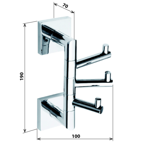 Крючки для полотенец Bemeta Beta 132206072 Хром