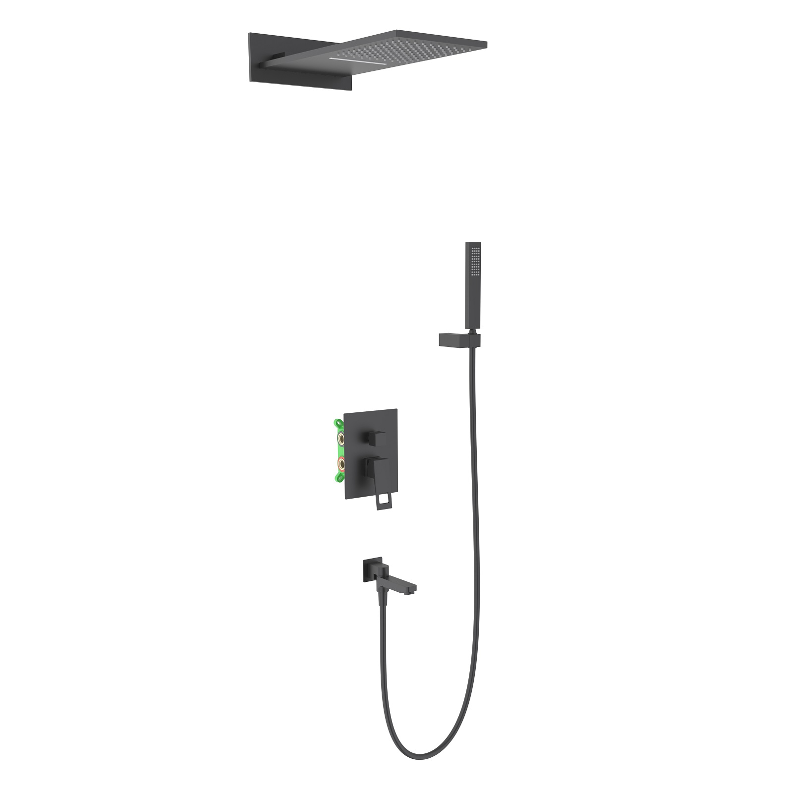 Встраиваемая душевая система со смесителем Timo Briana SX-7119/03SM черный матовый