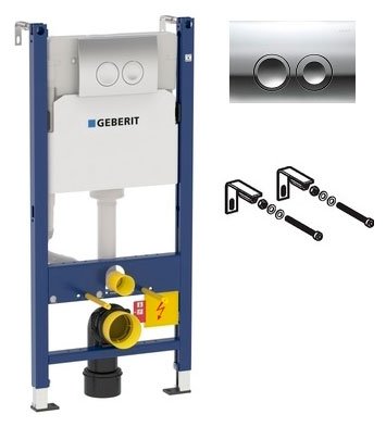 Готовое решение для подвесных унитазов Geberit Duofix UP100 458.124.21.1 хром глянцевый