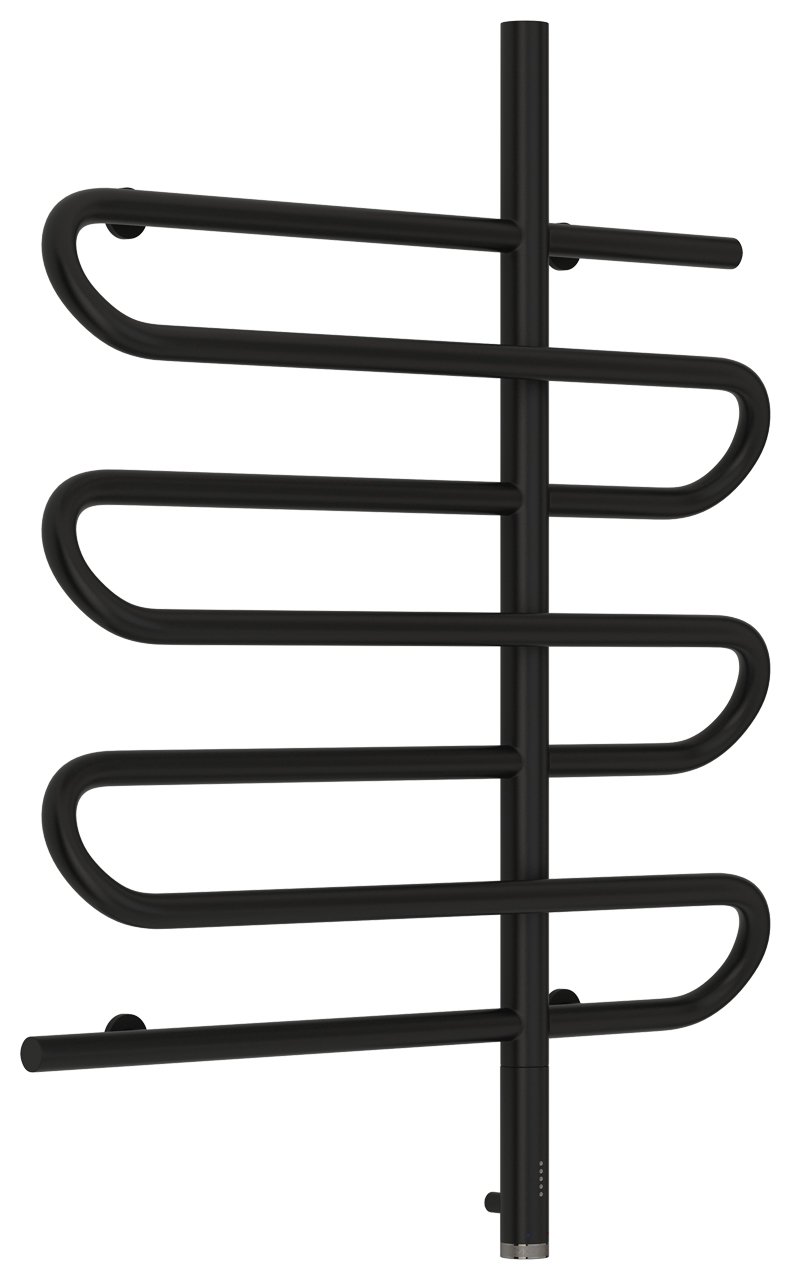 Полотенцесушитель электрический Сунержа Эпатаж 80х60 черный матовый, подключение правое