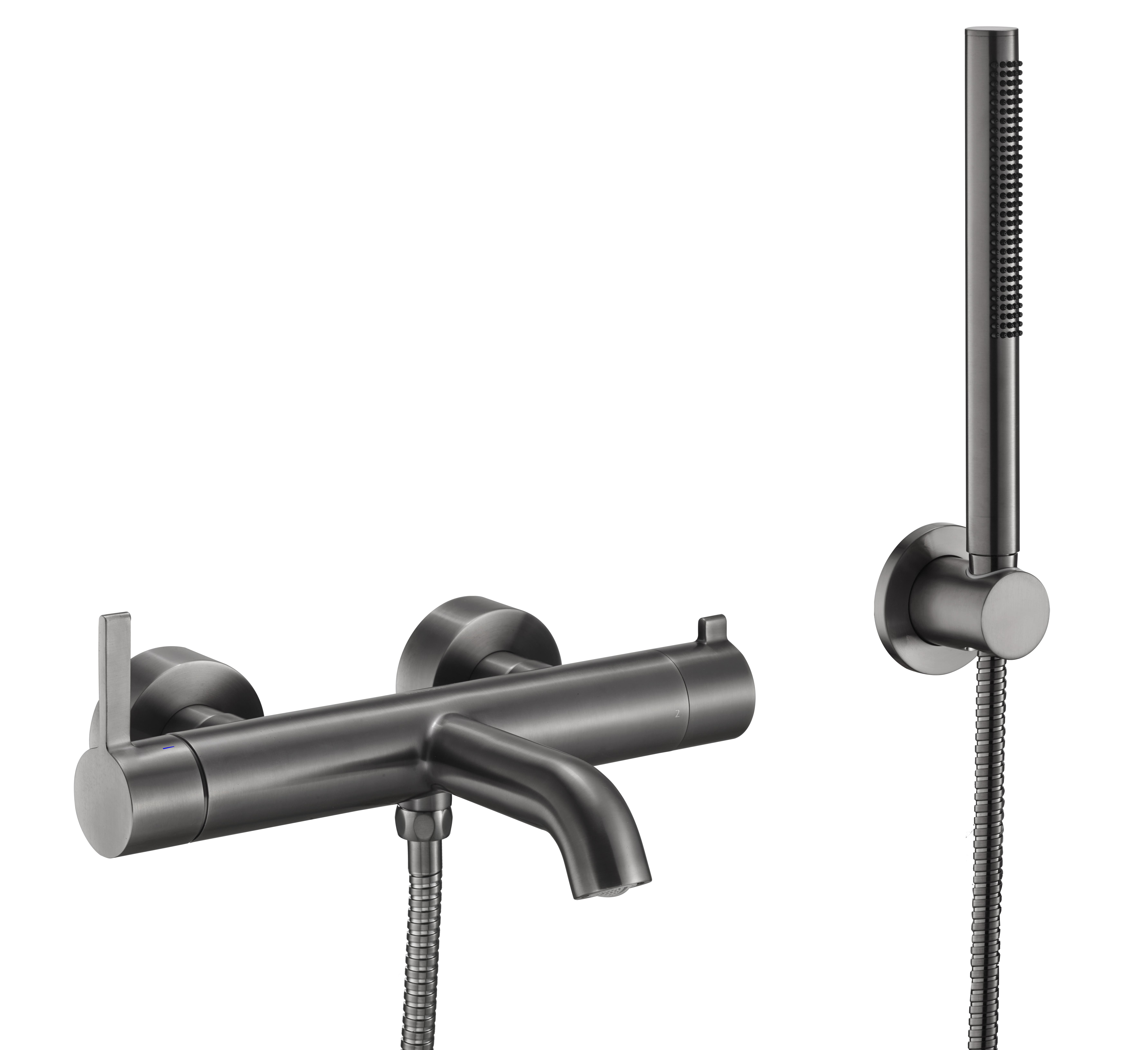 Смеситель для ванны с душевым гарнитуром Benesque Lumiere 11010903 черный брашированный