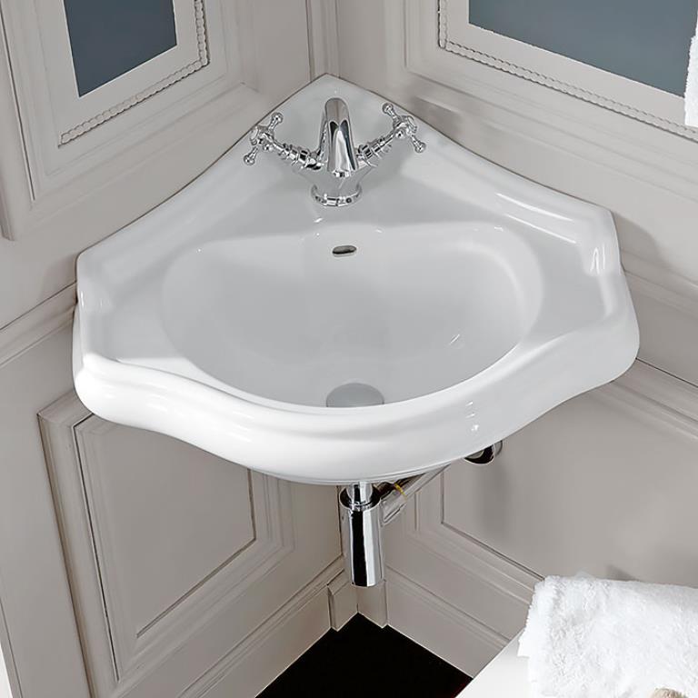 Раковина подвесная угловая 57.5см Kerasan Retro 103201*1 белый