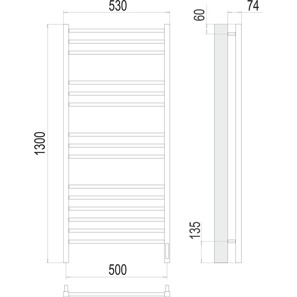 Полотенцесушитель электрический Terminus Сицилия П15 50х130