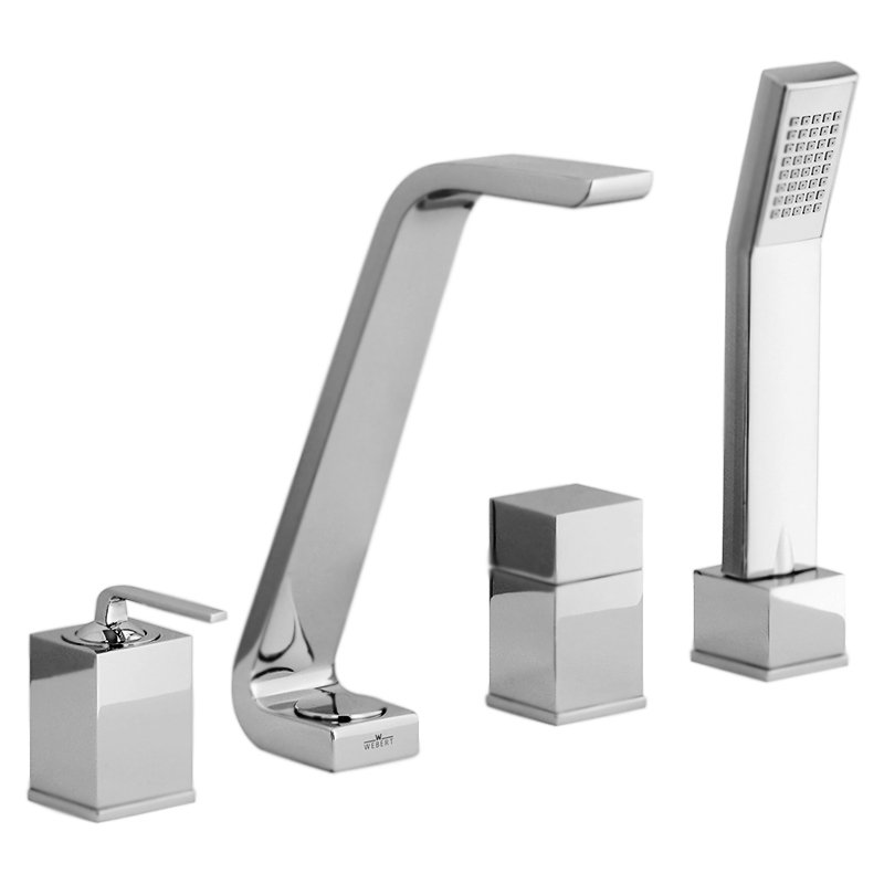 Смеситель на борт ванны Webert Wolo WO850701 Хром глянцевый